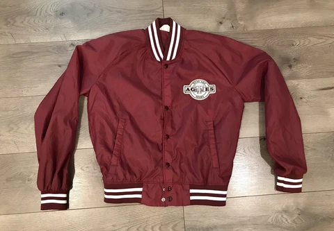 Vintage Chalk Line Texas A&M Aggies Bomber Jacket - Size Large Made In Usa Cover