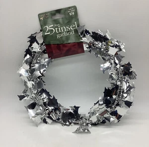 Holiday Time Silver Bells Tinsel Wired Garland 25’ Brand New - Picture 1 of 5