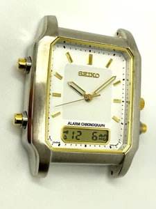 SEIKO PARTS MEN'S V072-5059 NOT-WORKING DIGITAL ANALOG ALARM CHRONO WATCH SMP003 - Picture 1 of 5
