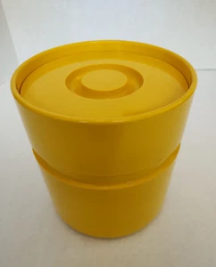Vintage Mid Century Modern MCM Heller Sergio Asti Yellow Melamine Ice Bucket - Picture 1 of 17