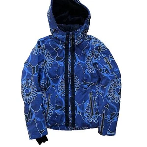 Bogner Tula T Ski Jacket Women's 4 Blue Winter Hooded Insulated Outerwear - Picture 1 of 10