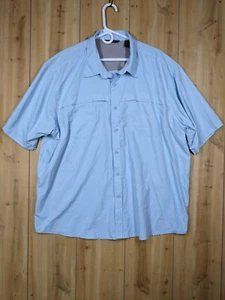 Wrangler Shirt Mens 3XL Polyester Blend Flap Pockets Short Sleeve Poly Nylon - Picture 1 of 7