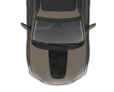 Topographic Blackout Hood Vinyl Decal Sticker Fits Subaru Outback 2010-2023 - Image 1 of 4