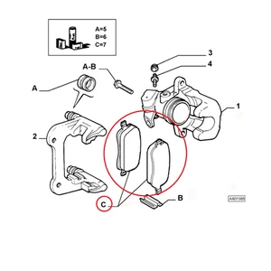 SERIE PASTIGLIE FRENO POSTERIORE ALFA 147 - LANCIA LYBRA ORIGINALE 9949334 - Foto 1 di 1