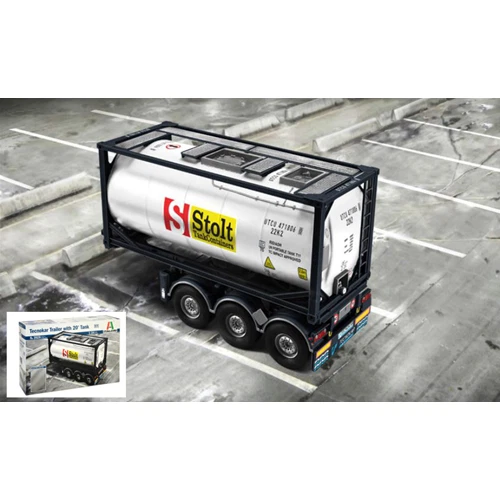 Italeri Tecnokar 20 Tank Trailer Kit 1 24