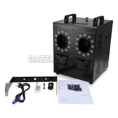 PAIDUN 1500W LED RGBW Fog Bubble Machine Blower Smoke Effect Wedding Party Event - Image 1 of 4