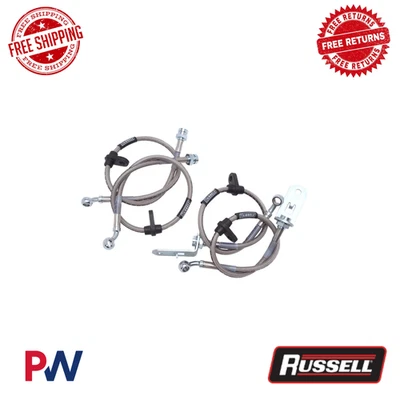 Russell Brake Hose Kit For 1996-00 Honda Civic LX EX Large Rotor 4 Lines 684620 - Image 1 of 2