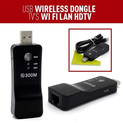 New for Samsung Smart TV Wireless Lan Adapter WiFi Dongle RJ-45 Ethernet Kabel - Image 1 of 4