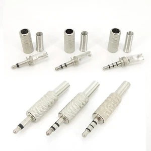 2 3Pole 4 Pole 3.5mm Male Plug Mono Stereo Audio Solder Connector Earphone Jack - Picture 1 of 5