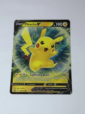 Pikachu V SWSH198 SWSH: Sword & Shield Promo Cards Holo Pokemon TCG Near Mint - Image 1 of 2