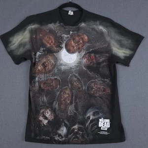 The Walking Dead Shirt Mens Large Black Short Sleeve Walkers AOP Horror AMC - Picture 1 of 11