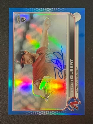 Tyler Gilbert 2022 Topps Chrome Rookie RC Auto Blue Refractor /150 Diamondbacks - Image 1 of 2