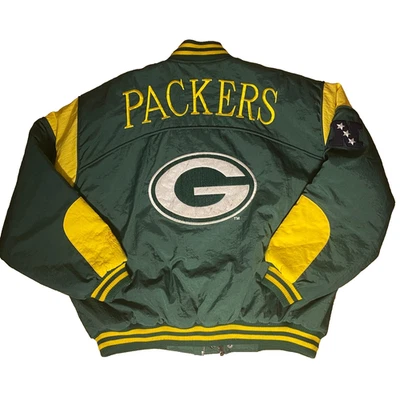Jaqueta Masculina Antiga Noz-moscada por CAMPRI Green Bay Packers Tamanho G Feitiço Boa Forma - Imagem 1 de 4