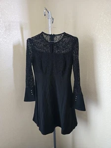 Unbranded Chrochet Top Long Sleeve Zip Up Dress - Picture 1 of 2