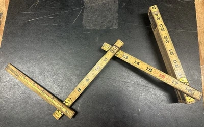 Vintage CRAFTSMAN 72" Folding Wood Mason's Extension Rule Ruler #3932 PR USA - Image 1 of 3