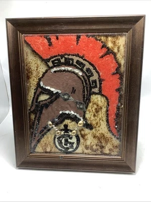 Casco de guerrero espartano de colección Troy imagen artística 3D impresionante raro Foto 1 de 4