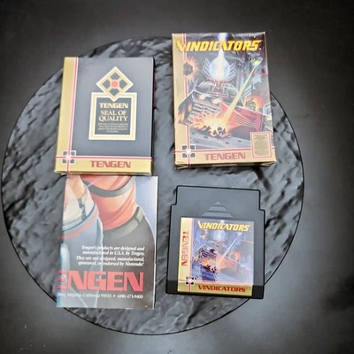 Vindicators Nintendo NES Tengen CIB Complete Game+Box+Manual Tested Works 🎮 - Image 1 of 4