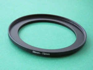 58mm-72mm Stepping Step Up Male-Female Lens Filter Ring Adapter 58mm-72mm - Picture 1 of 2