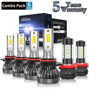 For Honda Accord 2006-2012 6x 9005 9006 H11 LED Headlight Bulbs Hi/Lo Fog Beam - Picture 1 of 11