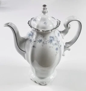 Johann Haviland Bavaria Germany "Blue Garland" W Lid Coffee Pot MINT - Picture 1 of 10