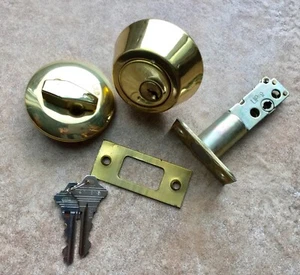 Ultra Hardware Bloqueo Entrada Deadbolt Monocilíndrico Latón Pulido - Imagen 1 de 1