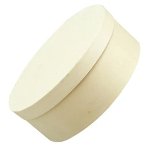 Round Wooden Box with Lid Gift Packing Wooden Box Wooden Storage Box Candy Wood - Picture 1 of 12