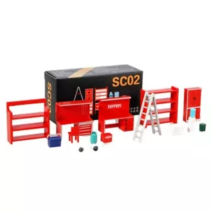 1/64 Diorama Modell Auto Garage Wartungswerkzeuge Display Landschaft Modell Set Spielzeug - Bild 1 von 8
