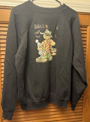 Sudadera Vintage Hanes XL Halloween Truco Trato Country Holiday Festival Retro Foto 1 de 4