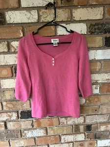 Neiman Marcus Women’s Size S   100% Cashmere Sweater  Candy  Pink Spring Easter - Picture 1 of 7