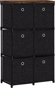 Small Fabric Dresser with 6 Drawers, Tall Cube Organizer for Closet, Storage Dra - Picture 1 of 12