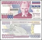 Turkey 1 Million Lira Banknote, L.1970, Unc, Prefix T. Usa Seller 1 note