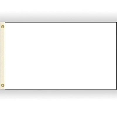 2x3 Solid Plain White Advertising Flag 2'x3' House Banner Grommets 100D - Image 1 of 3