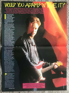 BRYAN ADAMS - 1991 UK Magazine centrefold poster feature