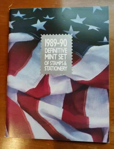 1989-1990 Mint Set Definitive Stationery USPS Yearbook Album No Stamps - Picture 1 of 6