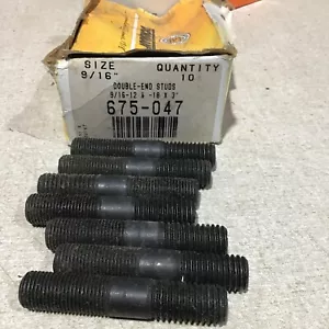 Lot of (6) Dorman 675-047 Dbl Ended Stud, 9/16-12 & 9/16-18 X 3” - Picture 1 of 2