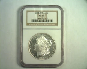1878 8TF MORGAN SILVER DOLLAR NGC MS64 NICE ORIGINAL COIN BOBS COINS FAST SHIP - Picture 1 of 4