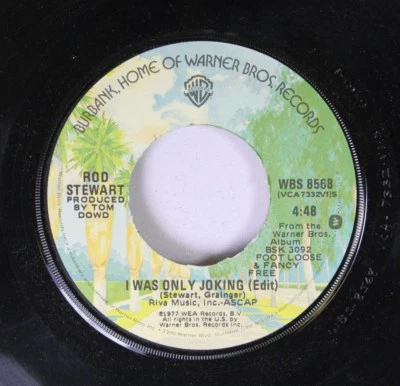 Rock 45 Rod Stewart - I Was Only Joking (Edit) / Born Loose On Warner Bros. - Image 1 of 2