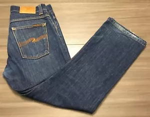 Nudie Jeans Co Mens 30W x 26L Regular Alf Dry Heavy Organic Denim NJ2483 - Foto 1 di 11