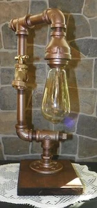 Retro Industrial Vintage Steampunk style Lamp with Water Spigot - Picture 1 of 2