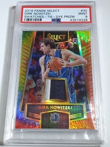 2016 Select Dirk Nowitzki #PATCH TIE-DYE /25 Game Worn Jersey - PSA 9 (POP 2) - Picture 1 of 4