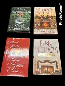 CHRISTMAS BOOK LOT ~ MARY HIGGINS CLARK & FERN MICHEALS ~ HB BOOK LOT OF 4 - Imagen 1 de 1