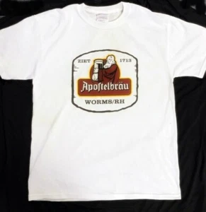 Herren T-Shirt Tee Printed, Apostolbrau German Beer Bier Worms Rhein Germany - Bild 1 von 3