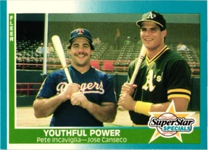1987 Fleer Youthful Power #625 P. Incaviglia J. Canseco RC NrMt Free Shipping - Picture 1 of 2