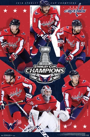 Washington Capitals 2018 STANLEY CUP CHAMPIONS 6-Player Commemorative POSTER Cover