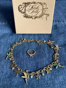 Kirks Folly Ankle Bracelet Fairy Butterfly Dragonfly Star Charms & Star Toe Ring - Picture 1 of 8