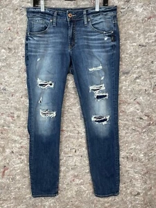 Silver Jeans Co. Jeans Women’s 31x29 Blue Denim Boyfriend Distressed Ripped - Picture 1 of 9