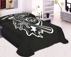 Sons Of Anarchy King size Luxury Plush Mink Blanket 84"X94" - Picture 1 of 1