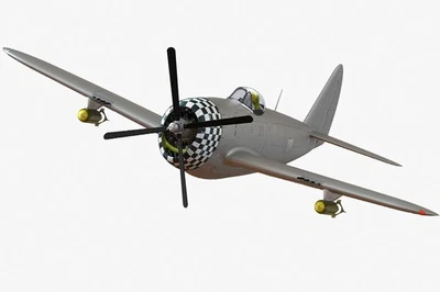 Kit de avión P-47 1,6 m (62") personalizado color impreso en 3D RC 3dLabPrint Foto 1 de 4