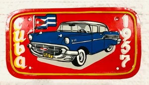 Oldtimer bemaltes Nummernschild 1957 Chevrolet Chevy Garage Deko Kunst - Bild 1 von 2