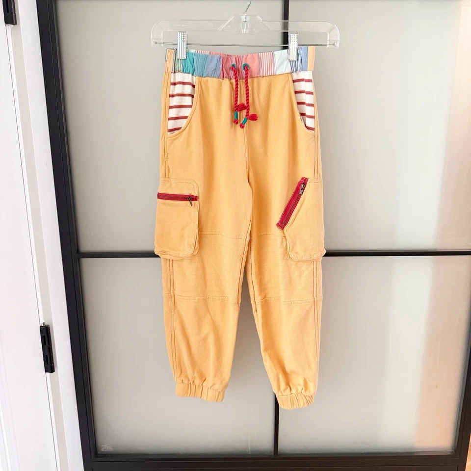 Matilda Jane Boys Too Cool Jogger Pants Size 8 Gold Cotton Knit - Image 1 of 4